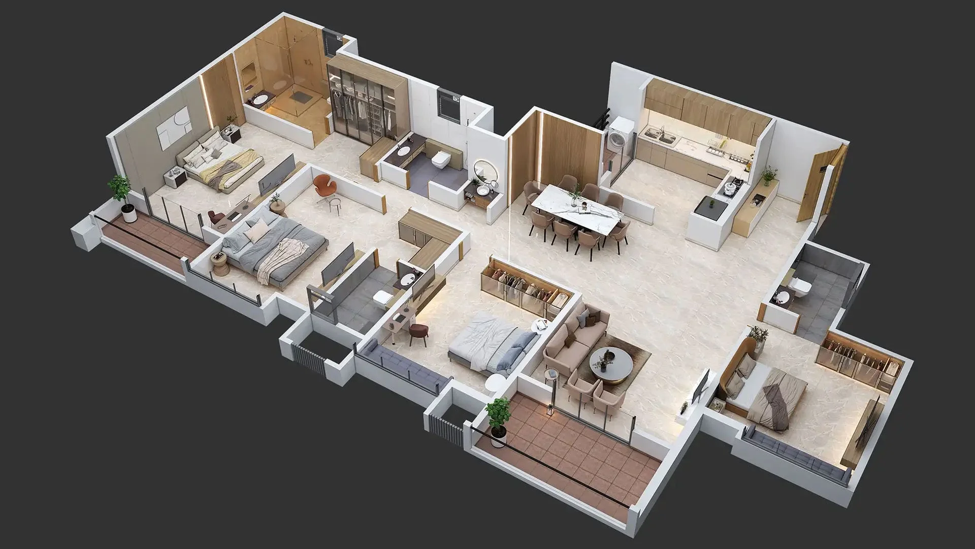 VTP Earth One Mahalunge 4BHK Floorplan Image